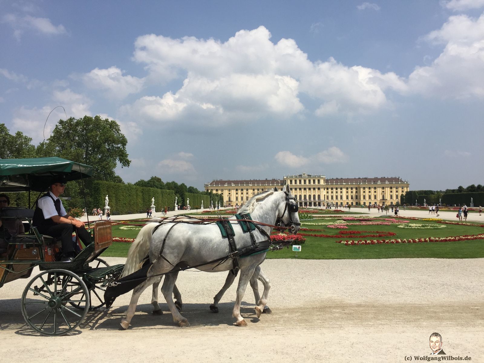 Wien Schloss Schoenbrunn Pferdekutsche