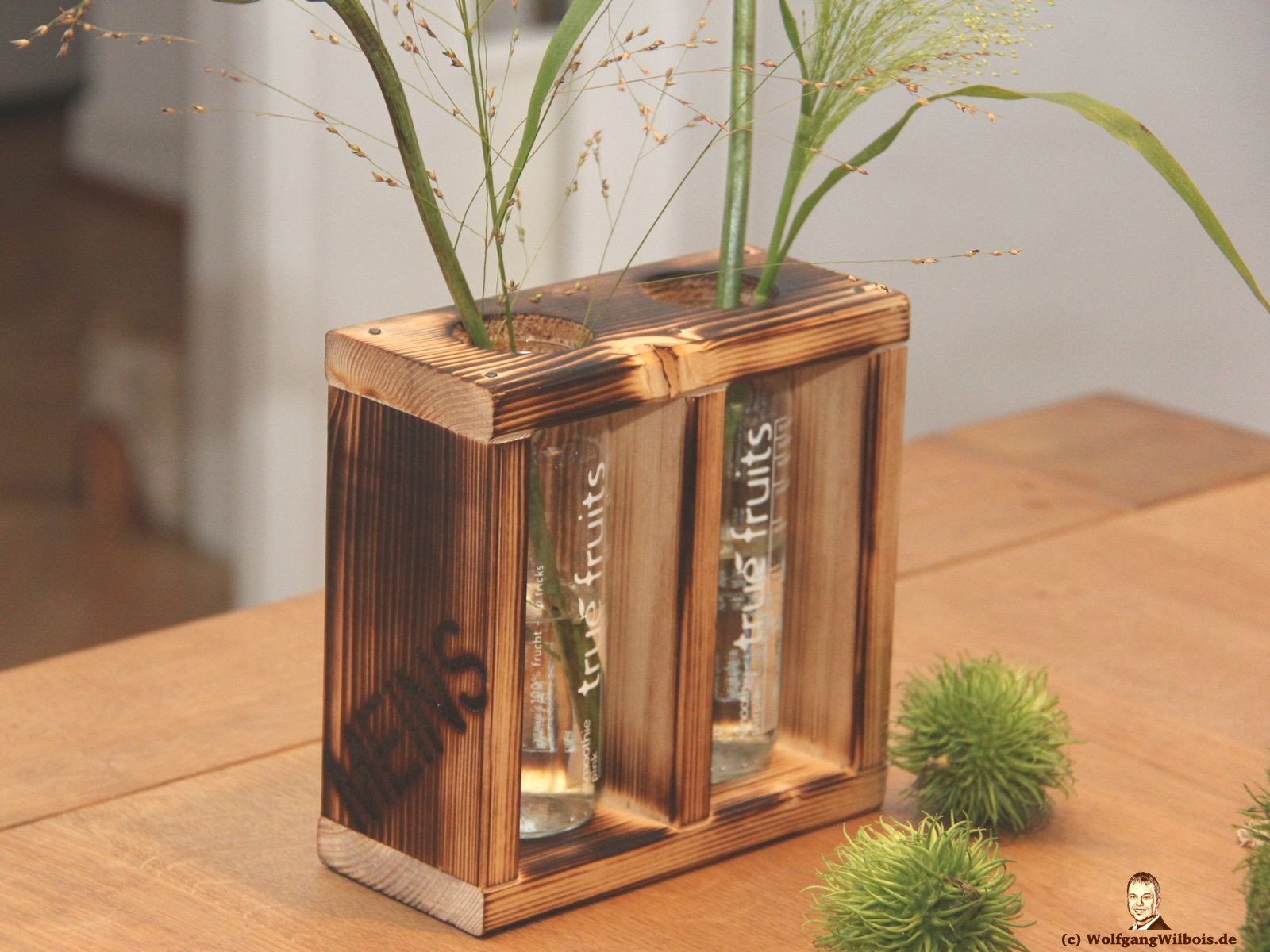 Blumenvase Holz doppelt MEINSmanufaktur