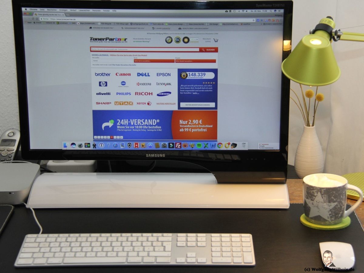 Mein Arbeitsplatz mit Webseite Tonerpartner.de